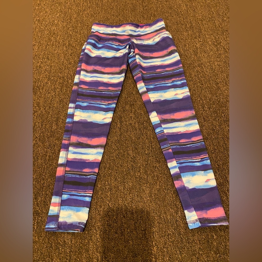 EUC Jill Girls stretch pants M Sz 10 leggings bottoms multicolor active